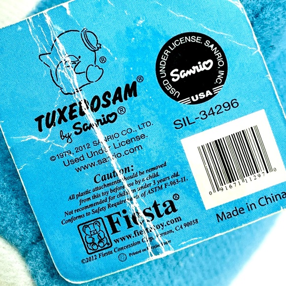 Fiesta Sanrio Tuxedo Sam Penguin Plush Stuffed Animal Toy Sailor W/Tag 2013 6” - Picture 8 of 8